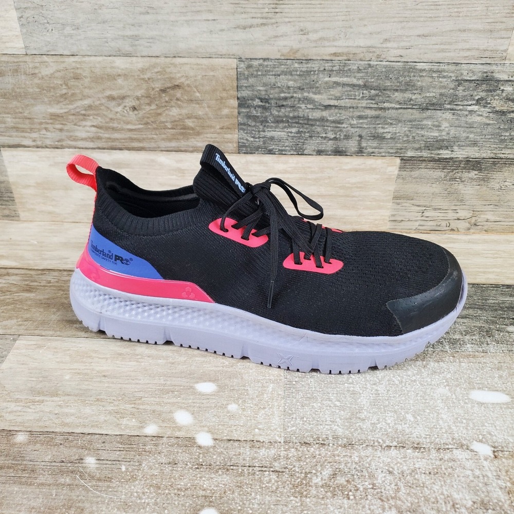 Timberland PRO Setra Womens Work Shoe Sz 10 M Black Composite Safety Toe Sneaker